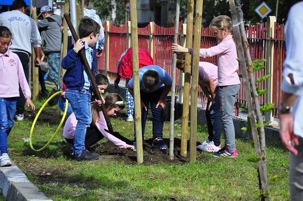 130 фиданки са засадени около училища в 