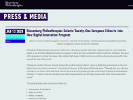 София е избрана от Bloomberg Philanthropies да се присъедини към нова програма за цифрови иновации