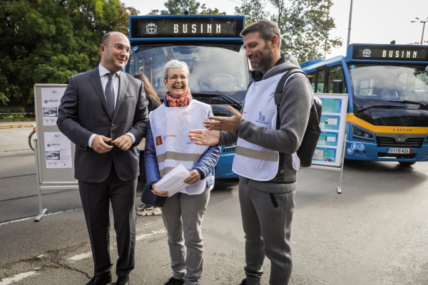 В Европейската седмица на мобилността Столична община представи най-новите електробуси за градския транспорт