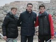 Звездите на световния тенис Доминик Тийм и Давид Гофен играха тенис в центъра на София