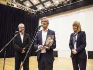 Mayor Yordanka Fandakova presented film director Bille August with the 