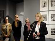 The Mayor of Sofia, Yordanka Fandakova, attends the opening of the exhibition of Vivian Maier: In her hands