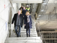 Mayor Fandakova inspected a section of the third subway line