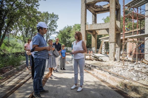 Fandakova inspected the construction of a centre for contemporary art on the site of the former heat plant