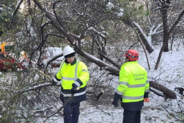 Продължава почистването на града след снеговалежа