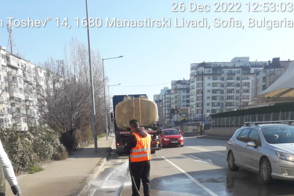 Столичният инспекторат възложи на фирмите, ангажирани с почистването на София, да  измият основните булеварди