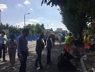 Кметът на София Йорданка Фандъкова провери ремонта на бул.