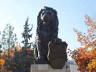 Лъвът от войнишкия мемориал е пред НДК