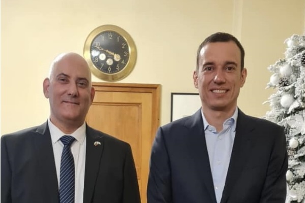 Кметът на София Васил Терзиев се срещна с Н. Пр. посланика на Израел Йоси Леви Сфари