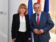 Кметът на София Йорданка Фандъкова проведе среща с кмета на Загреб Милан Бандич