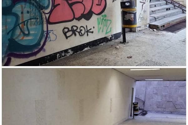 Почистени са знакови подлези в центъра на София, съобщи кметът Васил Терзиев