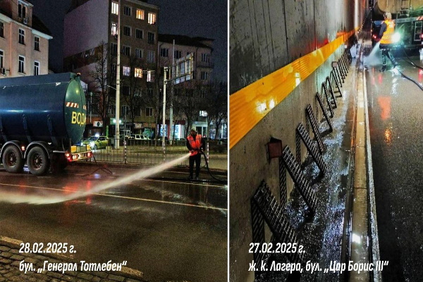 Започва миенето на Южната дъга и още 18 ключови улици и булеварди в София