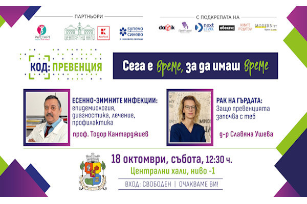 КОД: Превенция с 2 важни теми - как да останем здрави през грипния сезон и как да се възползваме от профилактика за рак на гърда