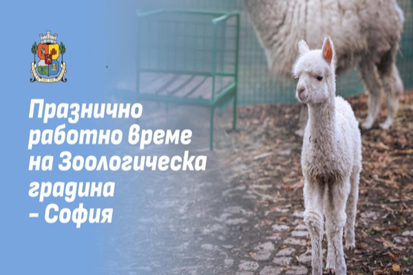 Зоологическа градина - София временно няма да посреща посетители от 1 до 4 януари 2026 г.