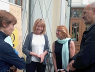 Кметът на София Йорданка Фандъкова присъства на откриване на изложбата на  Антоан д’Агата „Корпус“