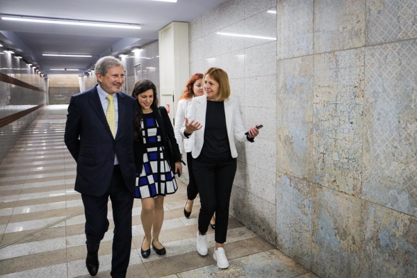 Кметът на София Йорданка Фандъкова се срещна с европейския комисар Йоханес Хан
