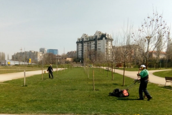 Косене на зелени площи и обработки срещу комари и кърлежи се изпълнява в паркове и градини на София